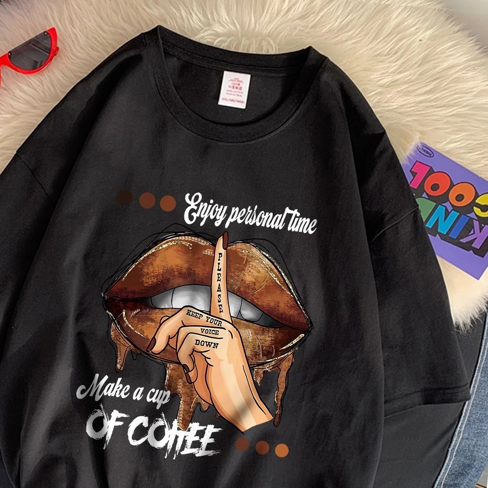 Camiseta Oversized Unissex Enjoy Personal TIme Make A Cup Of Coffee