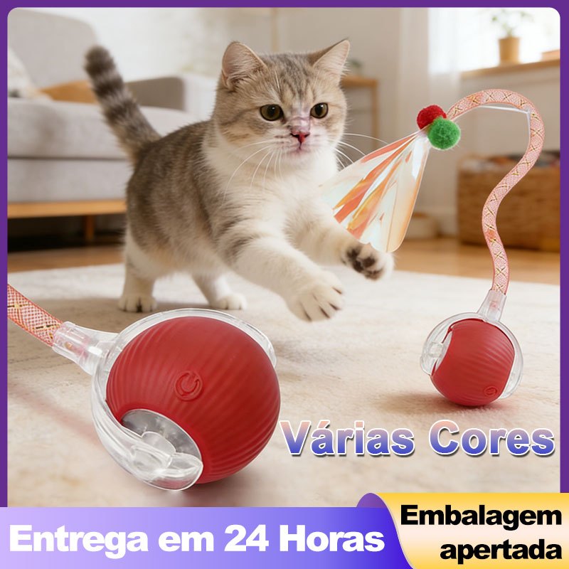 Inteligentes Brinquedos Para Gatos Bola De Rolamento Automática Cauda Falsa Usb Recarregável em Oferta na Shopee