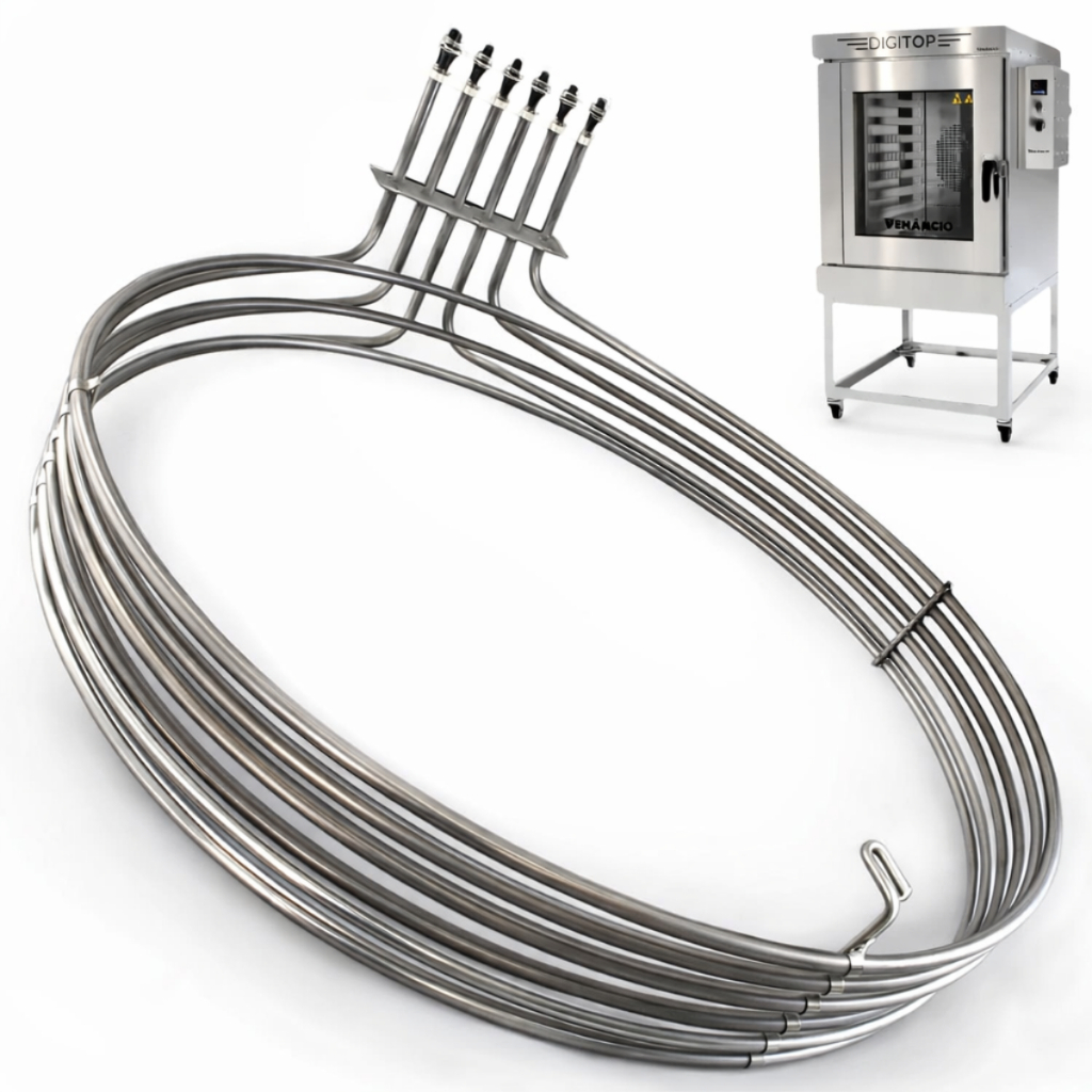 Resistência Para Forno Industrial Venâncio Turbo 18000W 580mm Tubular Combinado