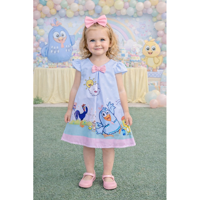Vestido temático Galinha Pintadinha
