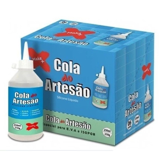Cola De Silicone Líquida C/250 Ml - Cola Do Artesão - 6 Unid em Oferta na Shopee