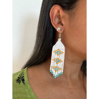 Brincos étnicos de miçangas/brincos longos/brincos boho chique