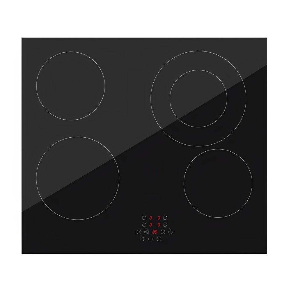 Cooktop Cerâmico 4 Bocas 60cm Preto, Vidro Cerâmico Chinês em Oferta na Shopee