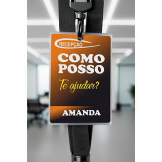 3 Crachá de PVC 9x6 Personalizado Recepção Igreja Frente Colorido Unidade em Oferta na Shopee