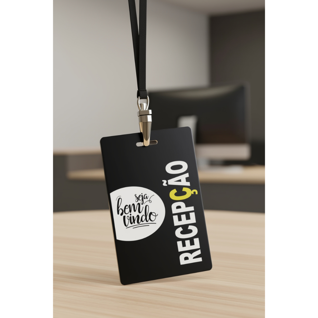 3 Crachá de PVC 9x6 Personalizado Recepção Igreja Frente Colorido Unidade em Oferta na Shopee