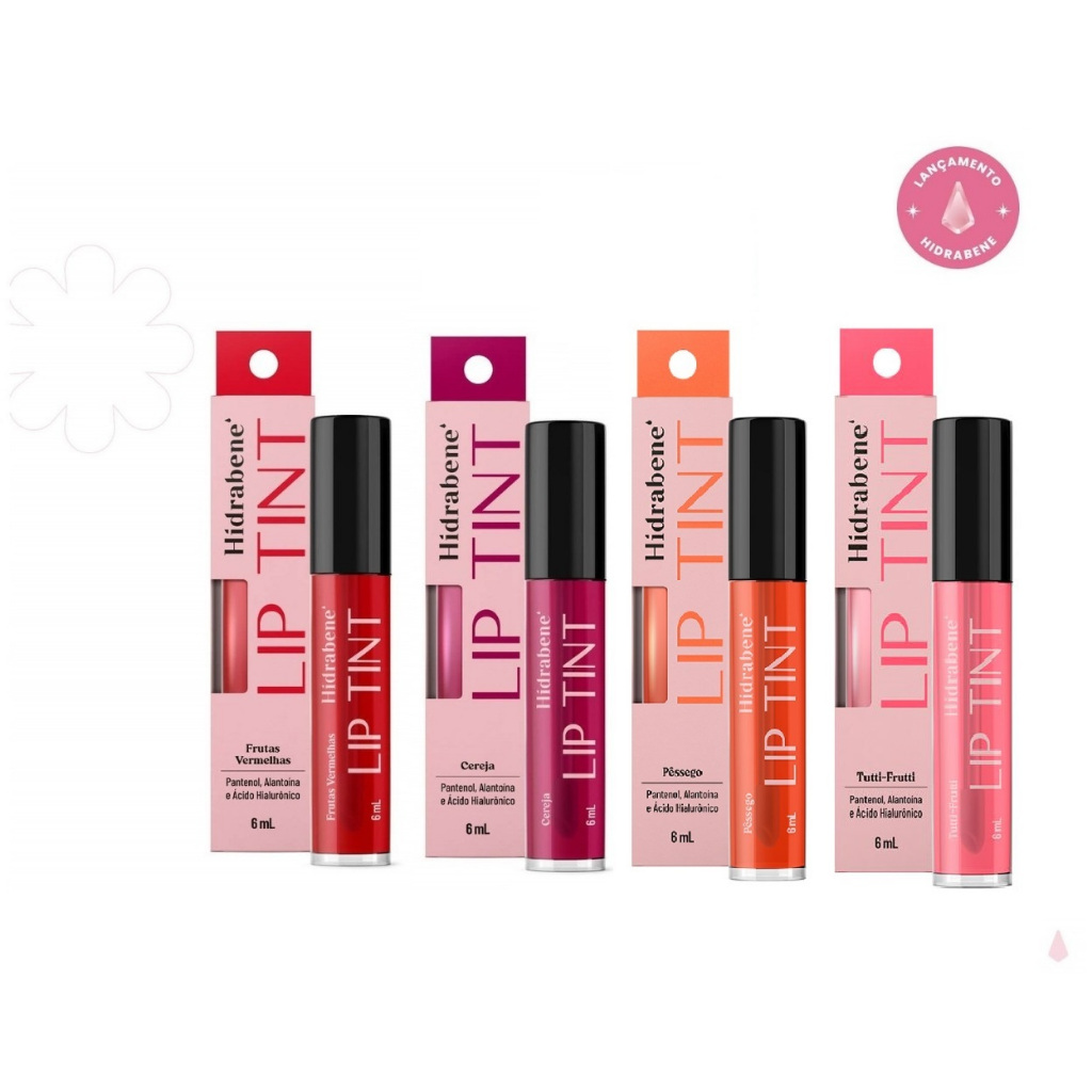Hidrabene LIP TINT Frutas Vermelhas ou Cereja 6ml Unitário ou kit