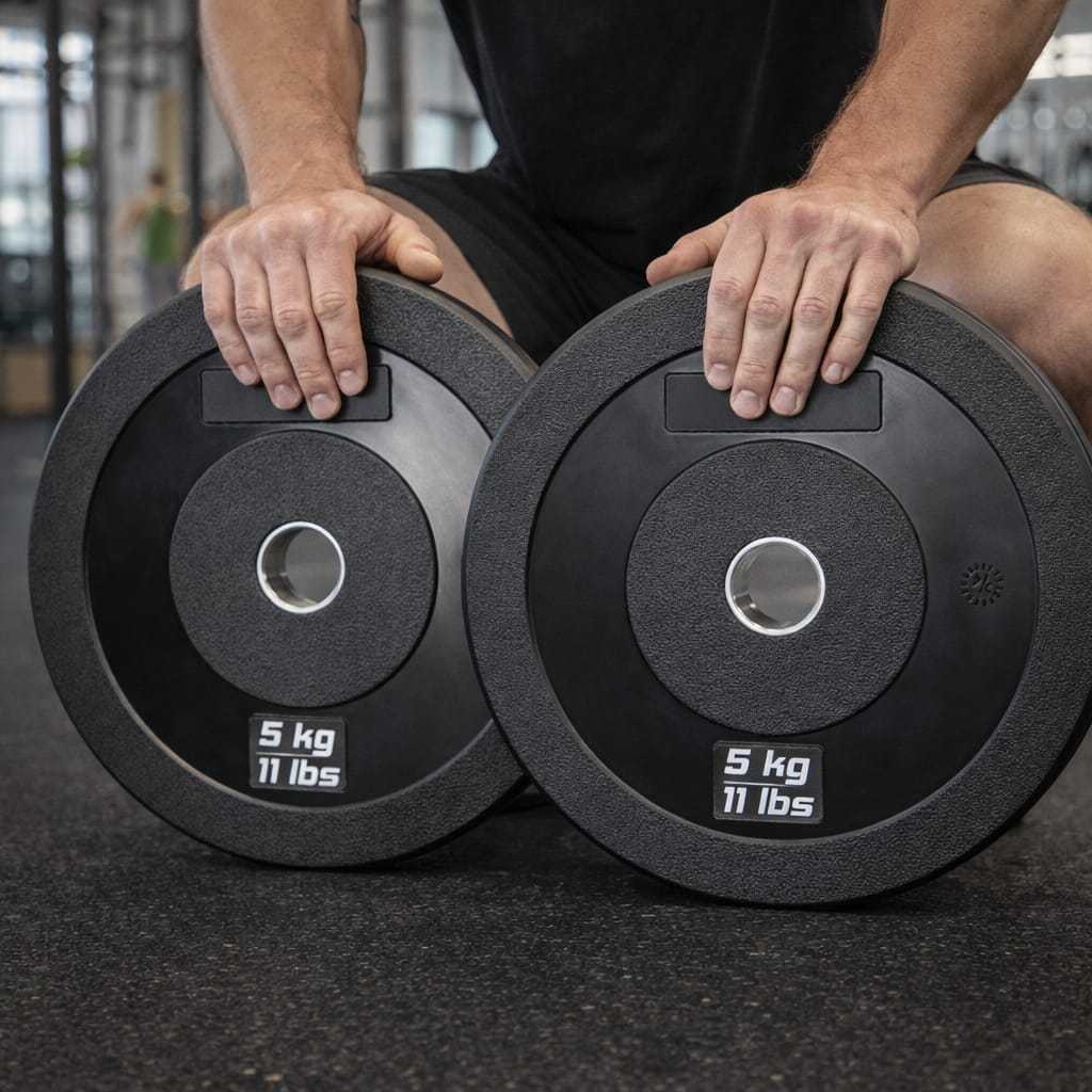 KIT 2 ANILHAS 5KG CROSSFIT BUMPER OLIMPICA BORRACHA VULCANIZADA ACADEMIA MUSCULAÇÃO LPO PROFISSIONAL