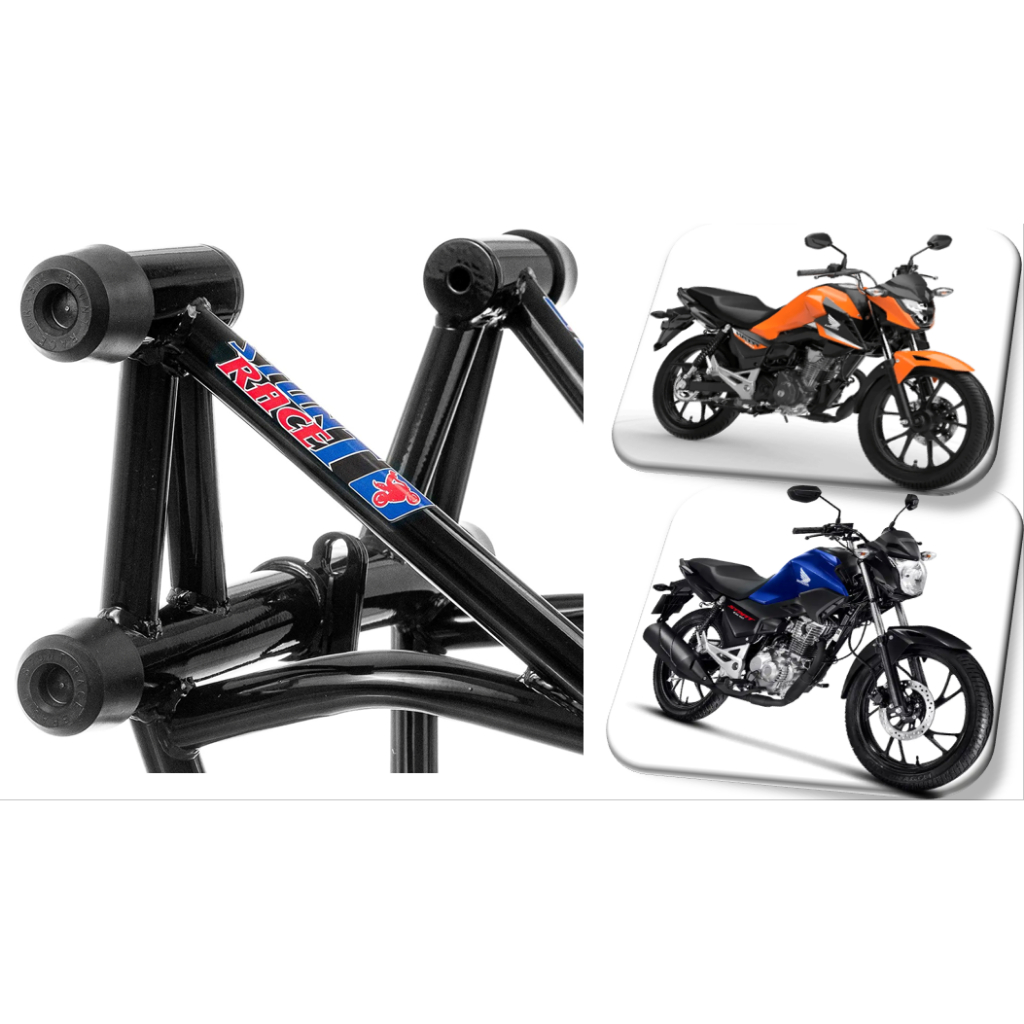 Protetor Motor Carter e Carenagem Fan 160 Titan 160 Start 160 Cargo 160 2016 a 2026 Street Cage Stun Race