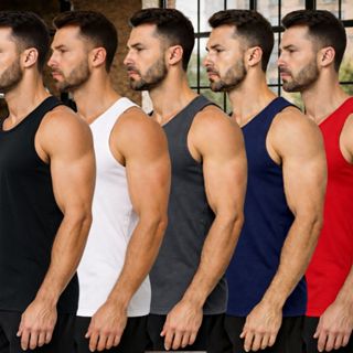 Kit 5 Regatas Masculinas Dry para Academia e Treino Camiseta Sem Manga Fitness em Oferta na Shopee