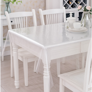 Toalha de Mesa Plástico Transparente Para 4 6 8 e 10 Lugares Cristal Impermeável Fina Cozinha Sala em Oferta na Shopee