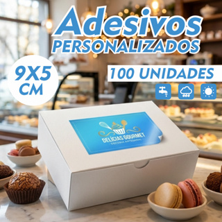 500 Adesivos, etiquetas e rótulos em Vinil 9x5 aprova d'água em Oferta na Shopee