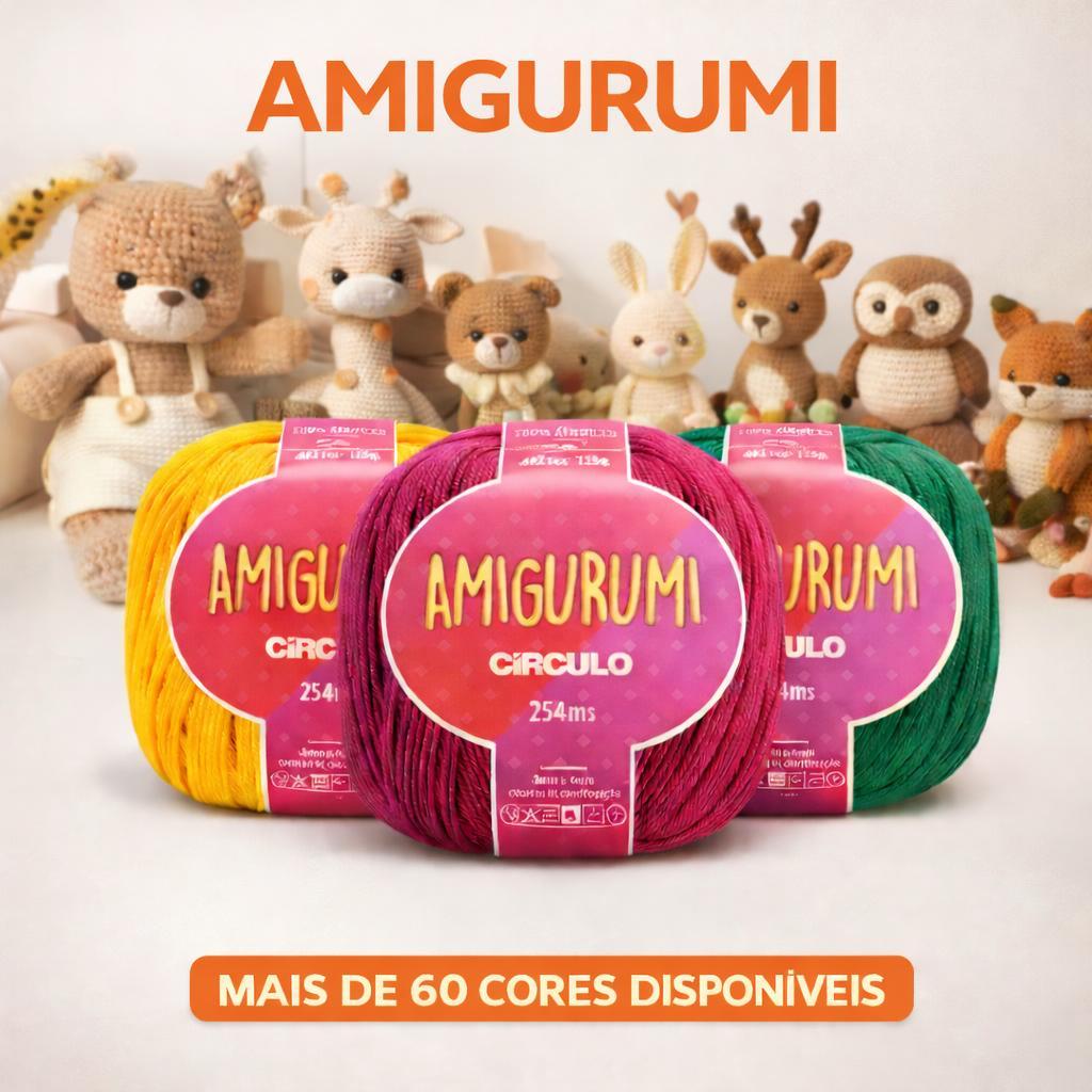 Fio Amigurumi Círculo 125g 254m – 100% Algodão para Crochê, Tricô e Artesanato