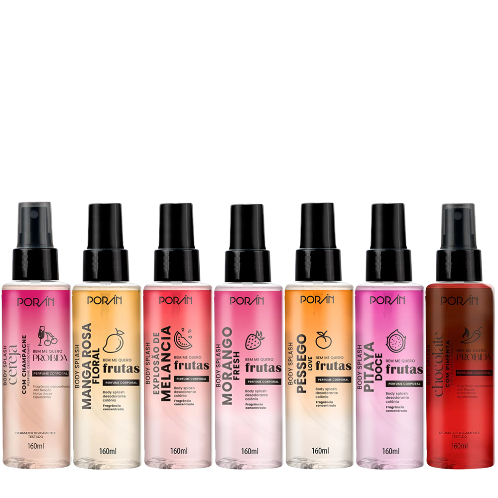 Body Splash Floral 160ml Perfume Corporal Todas Essências Porán em Oferta na Shopee