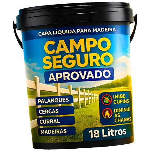 Tinta Emborrachada Campo Seguro 16L Madeiras Currais Palanques Cercas Proteção Total Super 