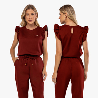 Conjunto Scrub Feminino Babado Varias Cores Zoe em Oferta na Shopee