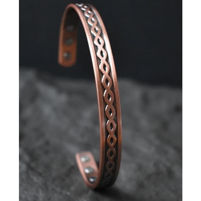 BRACELETE COBRE Ajustável - TERAPIA Diamagnética em Oferta na Shopee