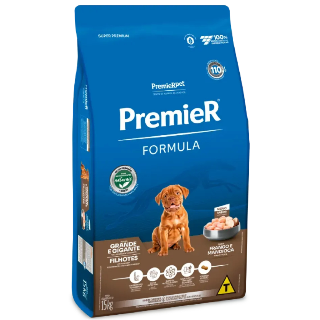Ração Premier Fórmula Cães Filhote Raças Grandes Frango 15kg