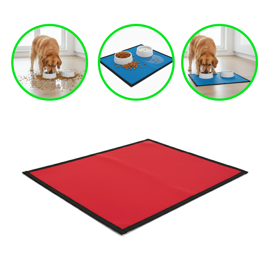 Tapete Impermeável Grande p/ Comedouro Bebedouro Pet Antiderrapante Cachorro Gato Jogo Americano Higiênico Ração Água