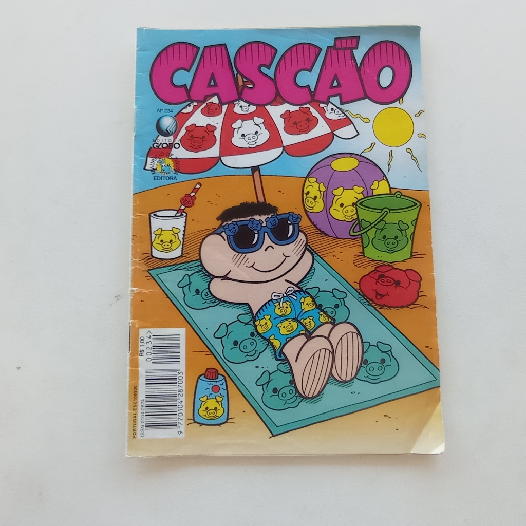 Gibi Cascão nº 234 - Turma da Mônica - Ed. Globo - 1995