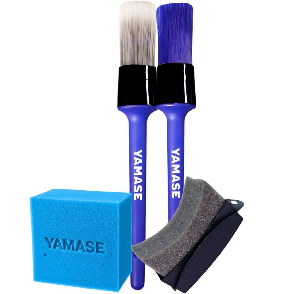 Kit Pincel Detalhamento Interno e Externo Aplicador de Pneu Pretinho Detailer em Oferta na Shopee