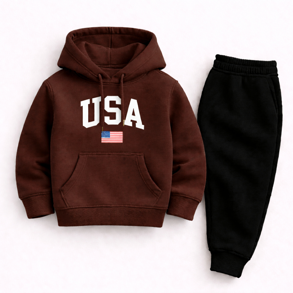 Conjunto Infantil Moletom Agasalho Premium Unissex Flanelado Várias Cores Juvenil USA
