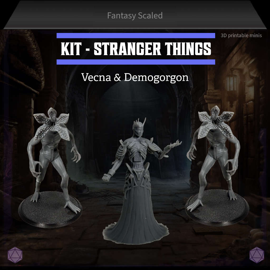 Kit 3 Miniaturas Stranger Things : Vecna & Demogorgon - DND D&D RPG em Oferta na Shopee