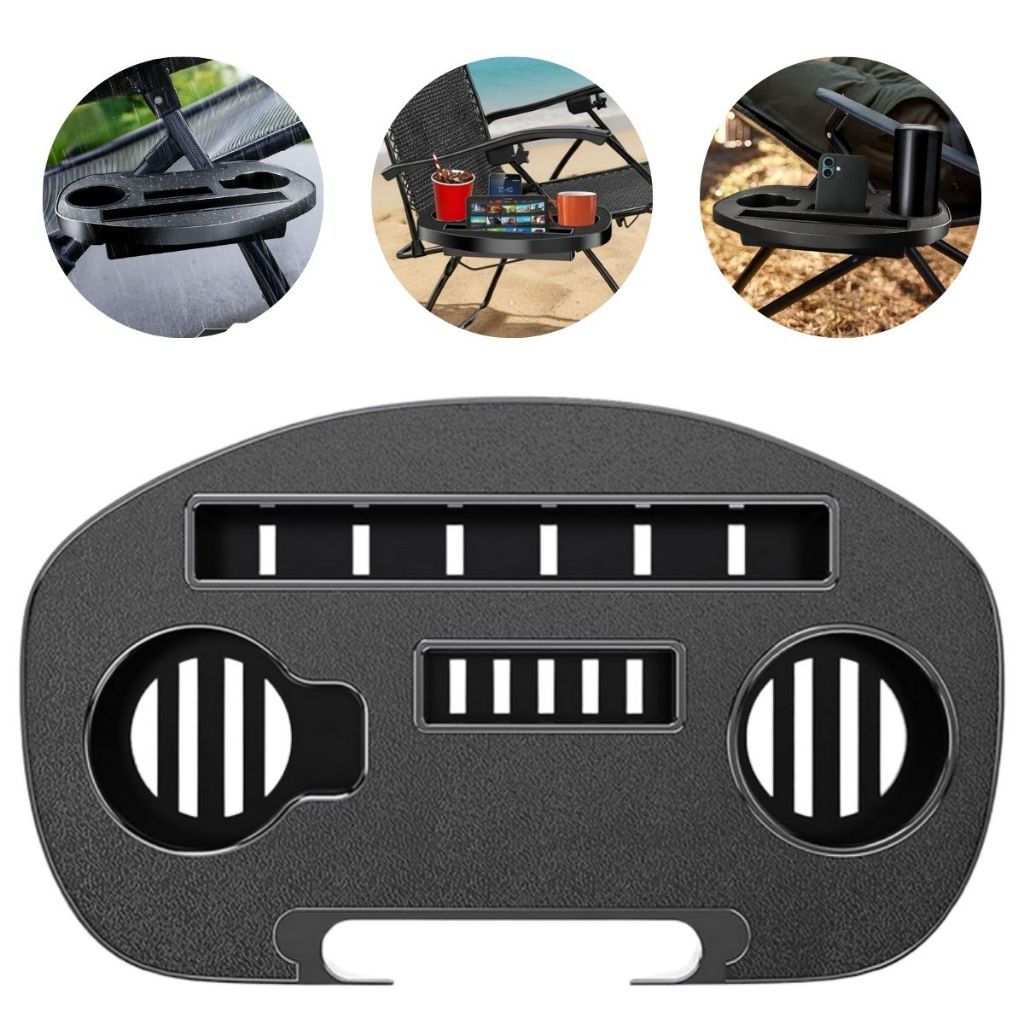 Mesa De Apoio Portátil Para Cadeira Com Suporte Para 2 Copos - IWCJ003 em Oferta na Shopee
