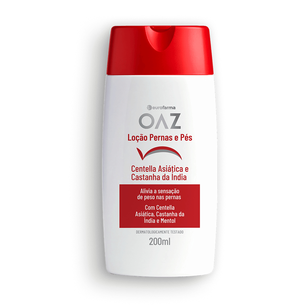 Oaz Loção Pernas e Pés Castanha da Índia com 200ml em Oferta na Shopee