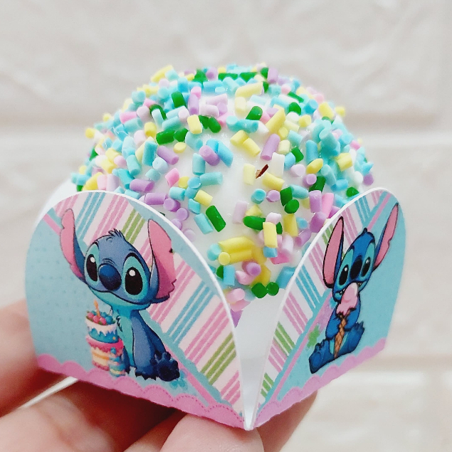 Forminha de Doce do Stitch Doce Forma para Festa de Aniversário com 30/40/50 Unid.