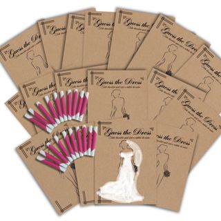 Guess The Dress - Kit completo com Giz - Brincadeira Adivinhe o Vestido da Noiva para Chá de panelas em Oferta na Shopee