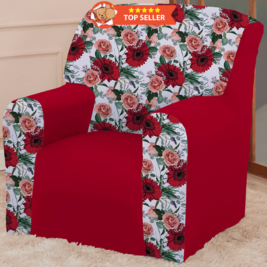 Capa De Poltrona 1 Lugar Coladinha Poltrona Do Papai Mista Floral Estampado Decoração Sala/ Quarto
