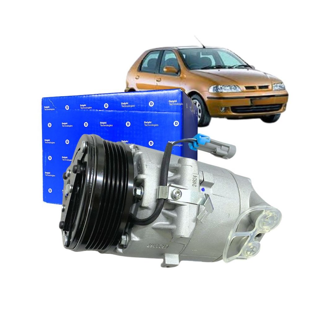Compressor Ar Condicionado Para Automovel Fiat Palio 1.8 2003 a 2004 Delphi CS10040
