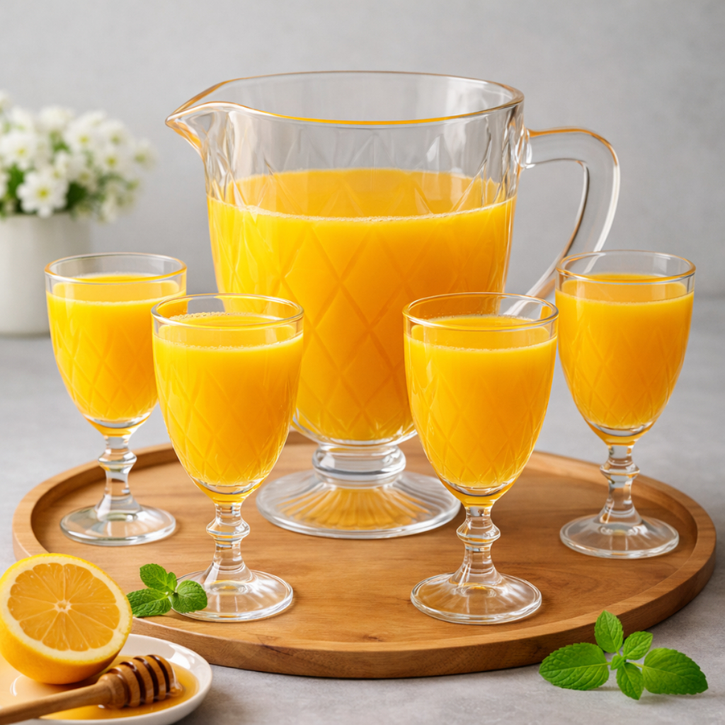 Jarra De Vidro 1,2l Com 4 Taças Diamond 5 Peças Transparente para Suco Água Drinks em Oferta na Shopee