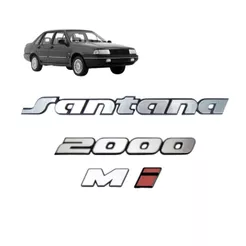 Kit Emblema Volkswagen Santana MI 2000 1991 a 1998 4 Peças