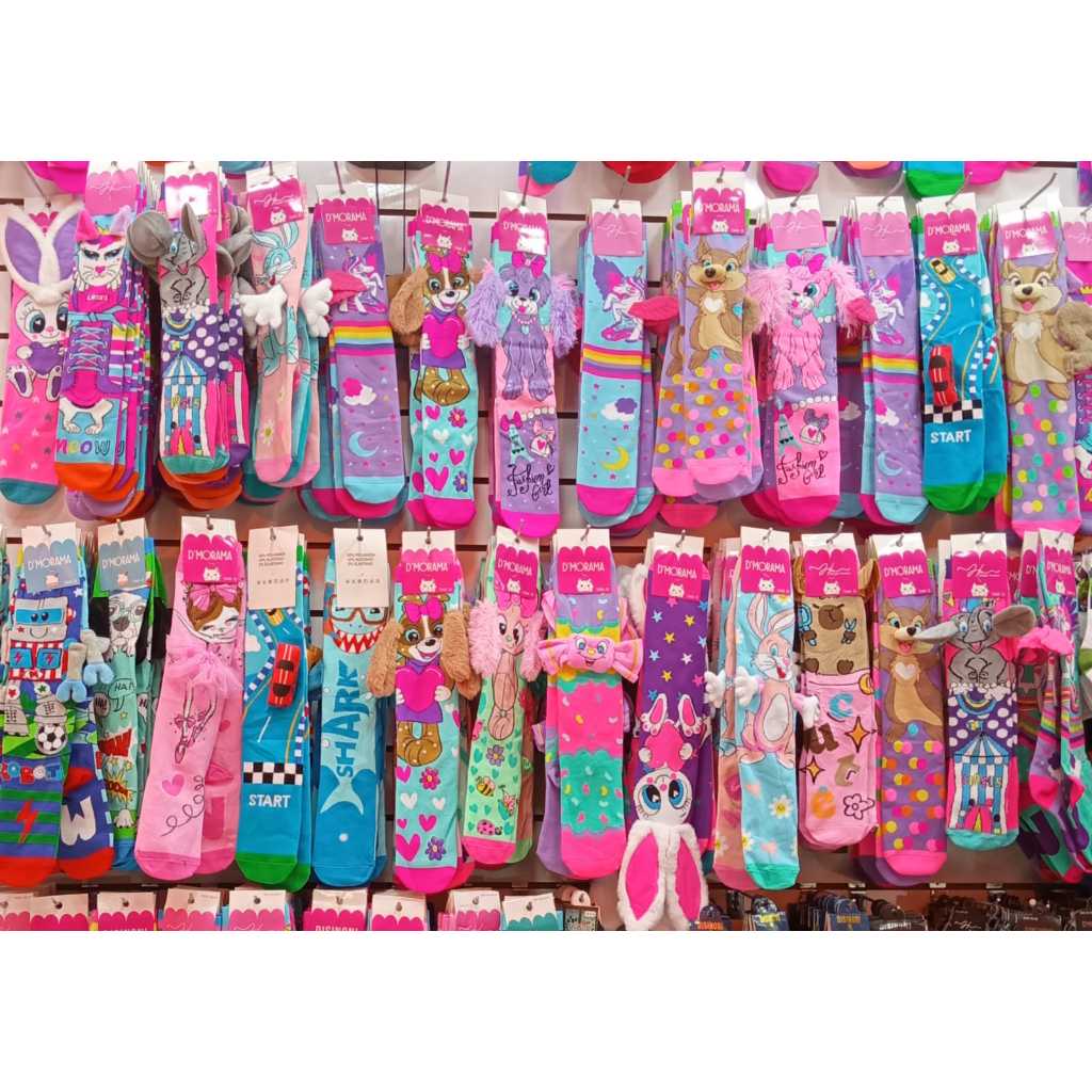 kit 12 Pares. Meia Maluca Divertida 3D Infantil – Cano Alto Tamanho: 29 ao 34.