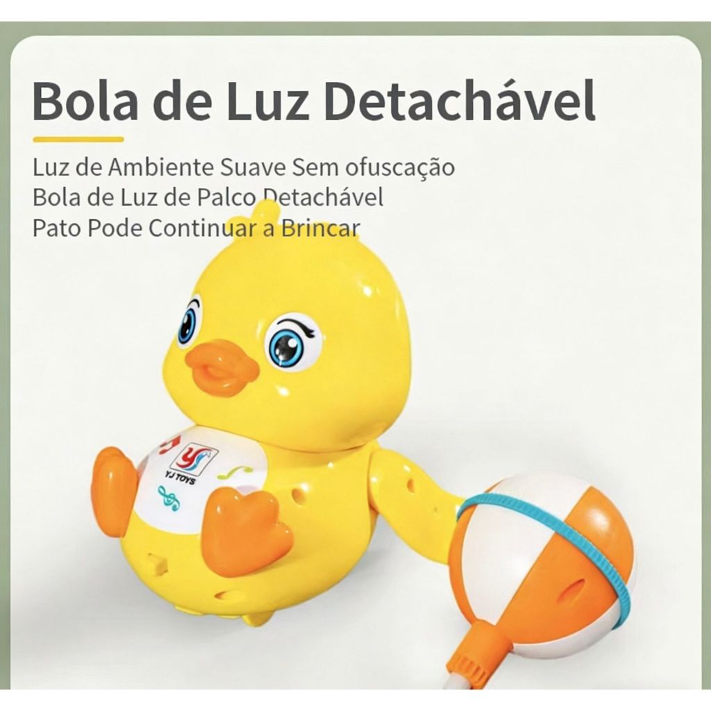 Stunt Swing Duck Rotating Top Ball Duck Electric Children's Puzzle Light Music Meninos e Meninas