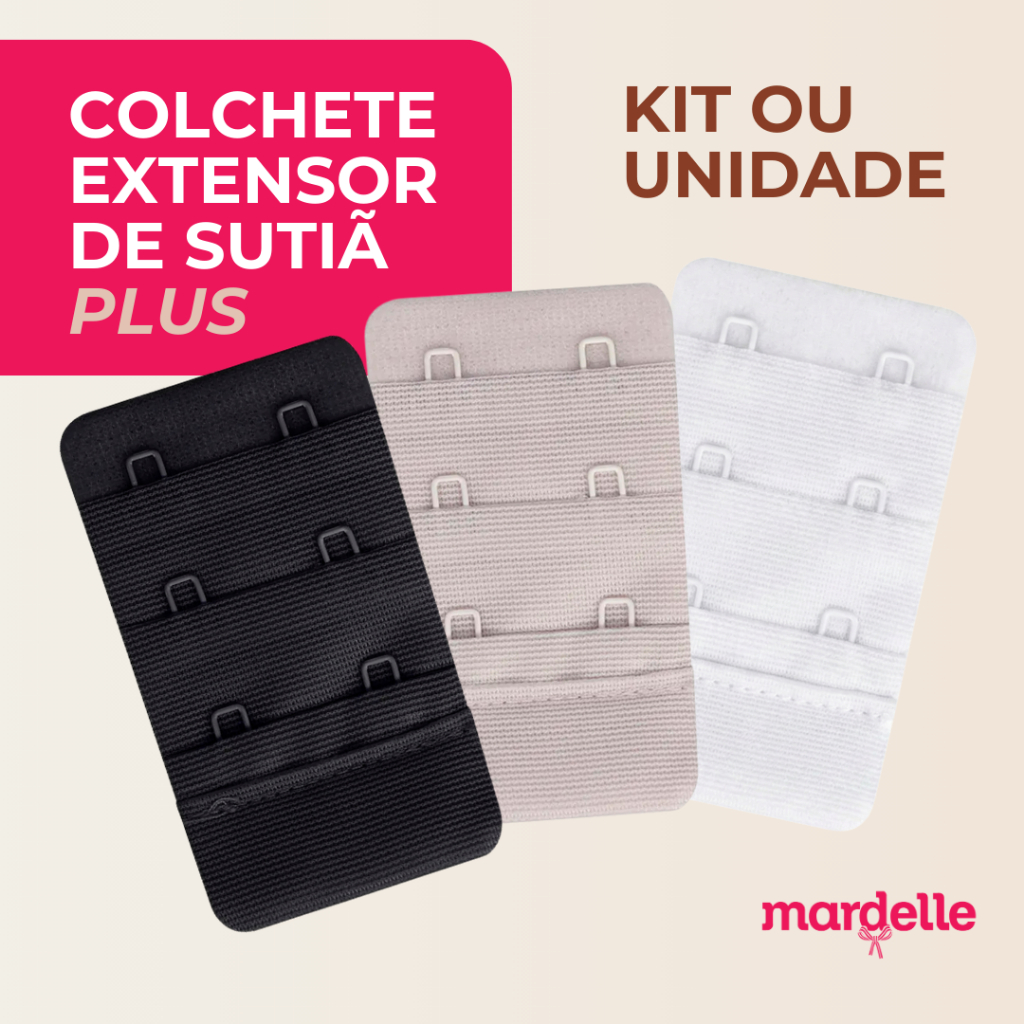 Colchete Extensor de Sutiã Tamanho Plus 2 Ganchos 078 / AC003