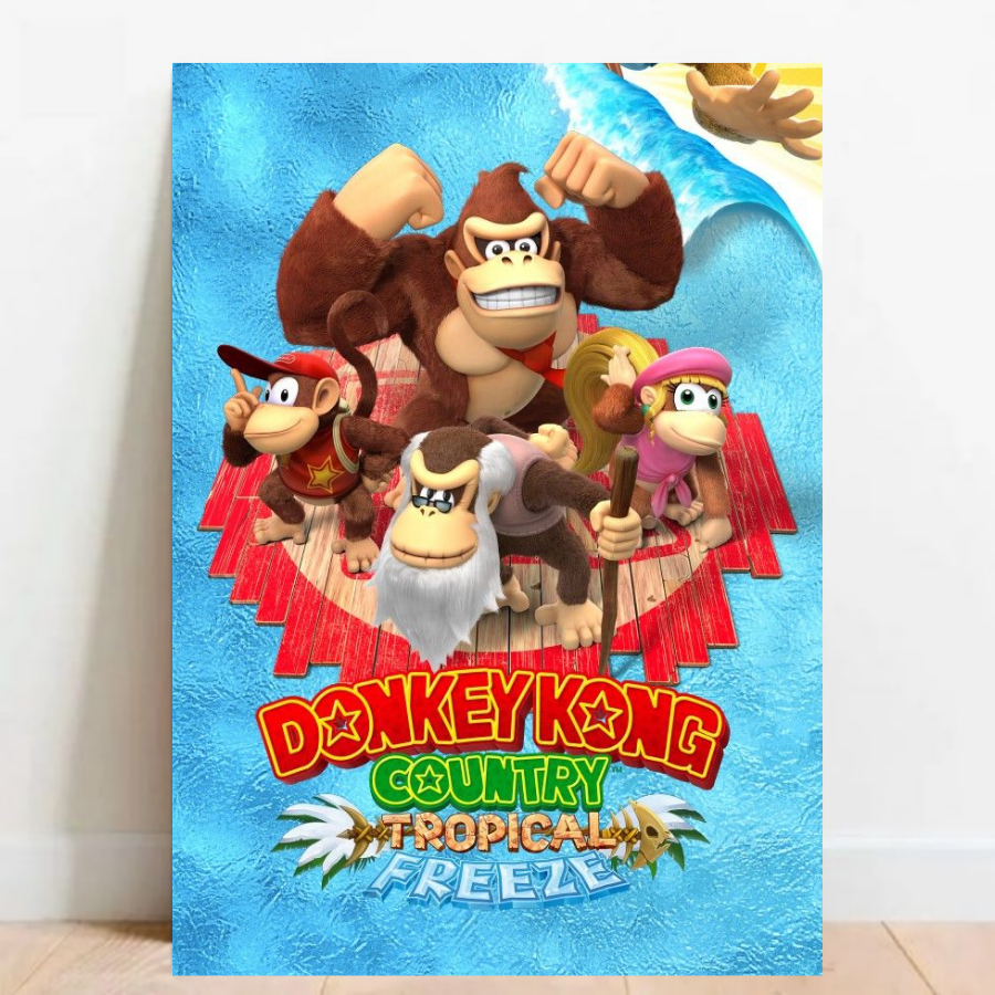 Quadro Decorativa Geek Gamer Donkey Kong Country Super Nintendo Snes 04