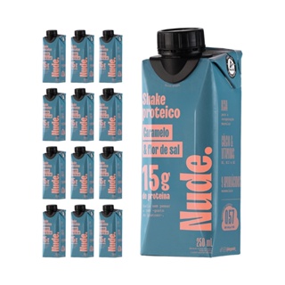 Nude Shake Proteico de Aveia Caramelo Flor de Sal 250ml - Pack 12x em Oferta na Shopee