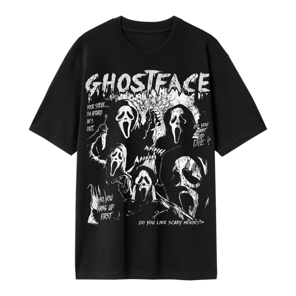 Camisa Camiseta Blusa Oversized Ghostface Scream Panico 100% Algodão Confortavel em Oferta na Shopee