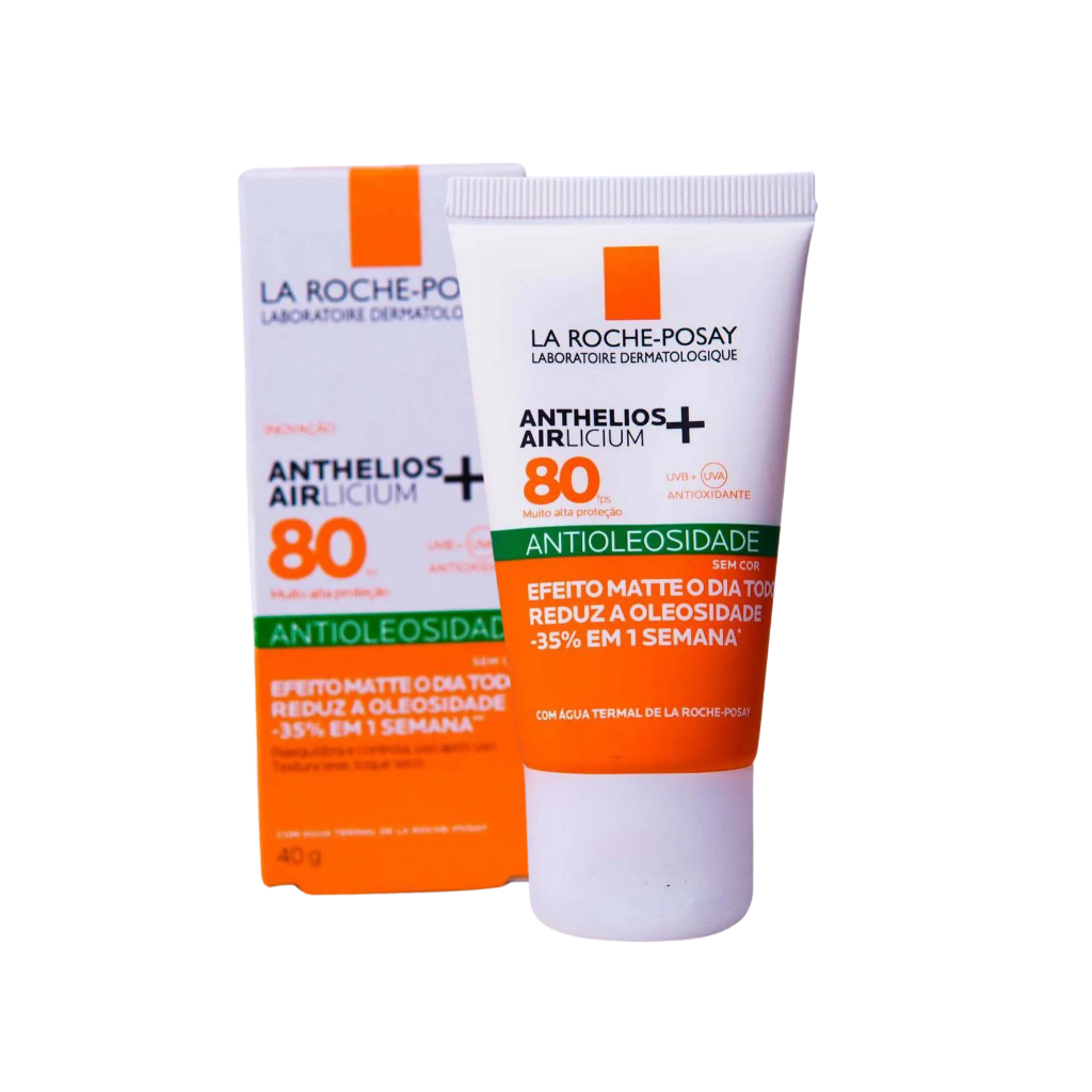 Protetor Solar Facial La Roche-Posay Anthelios Airlicium FPS 80 Antioleosidade com Toque Seco