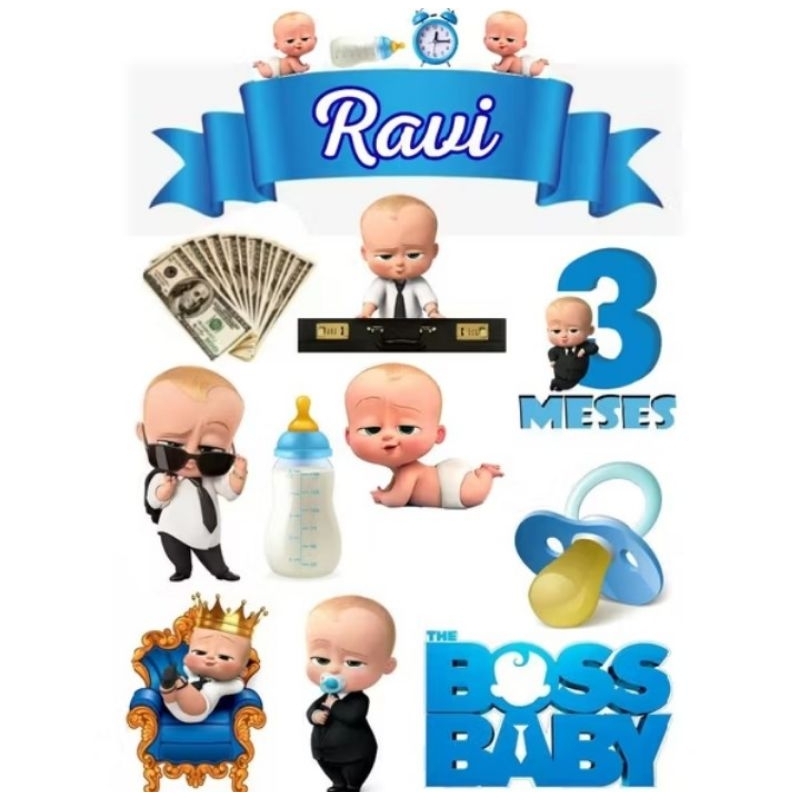 TOPPER ( Topo de bolo personalizado para festa PODEROSO CHEFINHO) em Oferta na Shopee