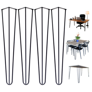 4 Unidades Pés de Ferro Para Mesa Hairpin Legs 80cm 7mm em Oferta na Shopee