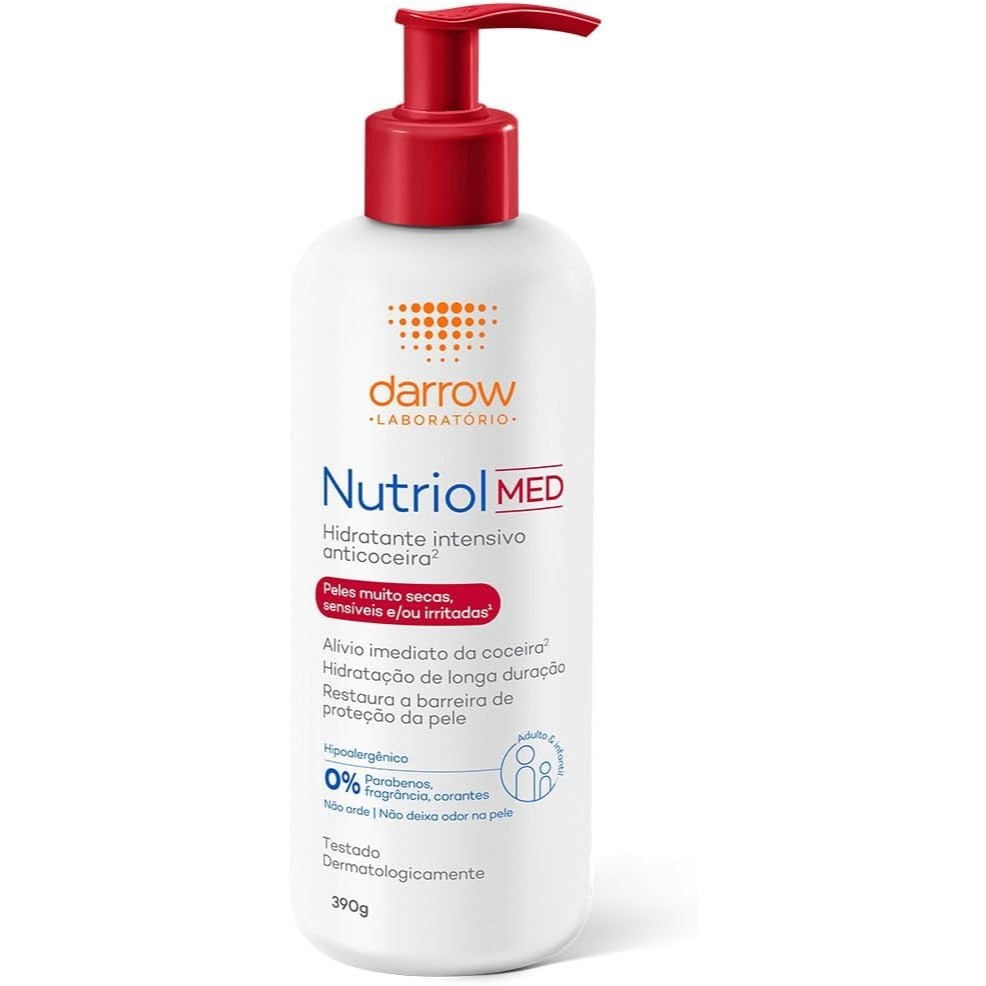 Hidratante Intensivo Nutriol Med Anticoceira Peles Muito Secas. Sensíveis e/ou Irritadas Com 390g