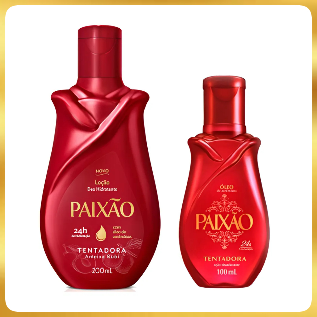 Kit Paixão Tentadora Óleo 100ml + Hidratante 200ml Tentadora PROMOÇÃO em Oferta na Shopee
