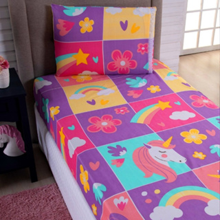 Jogo de Cama Solteiro (Lençol Com Elástico + Fronha) Estampado em Oferta na Shopee