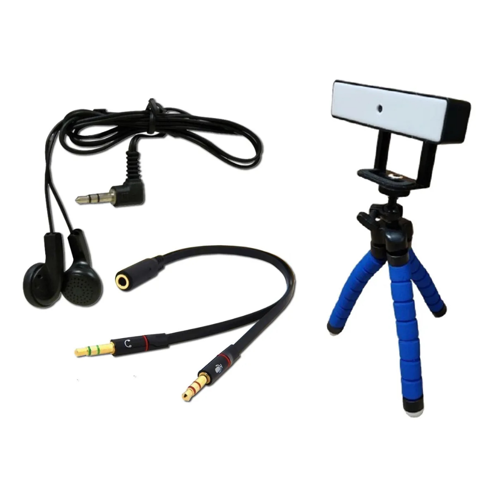 Webcam Para Videoaula Ajustavel Hd 720p Sem Microfone Preto
