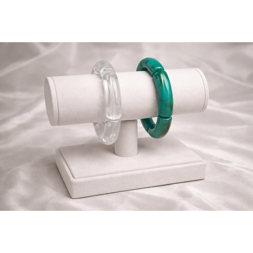 Pulseira Feminina Tubo Bracelete Acrilica Cores com pedra/Lisa Moda em Oferta na Shopee