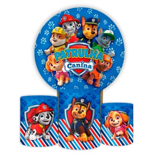 Painel Redondo Festa Infantil Aniversário Diversos Temas Capas Patrulha Canina Barbie - Sistema Veste Fácil Sublimação em Oferta na Shopee