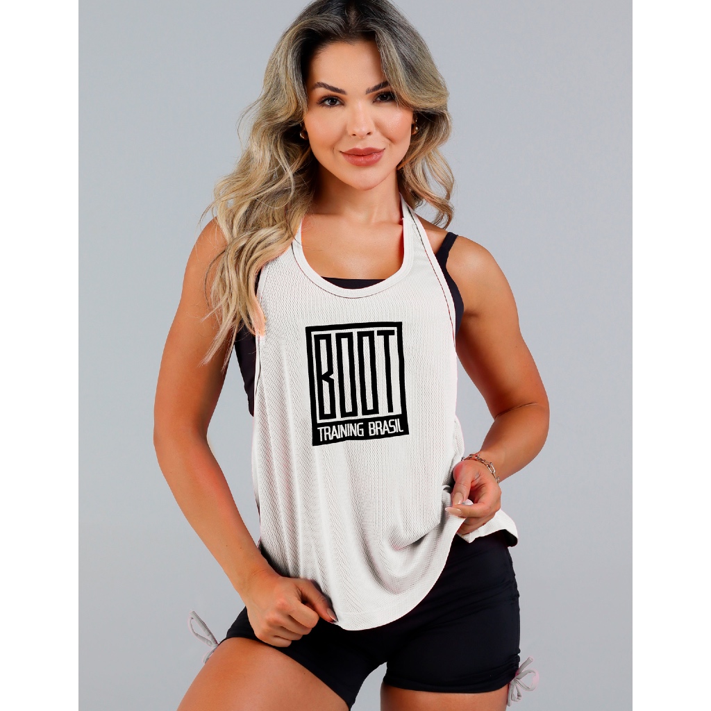Regata Feminino Treino Academia Musculação Elastic Boot Training Brasil